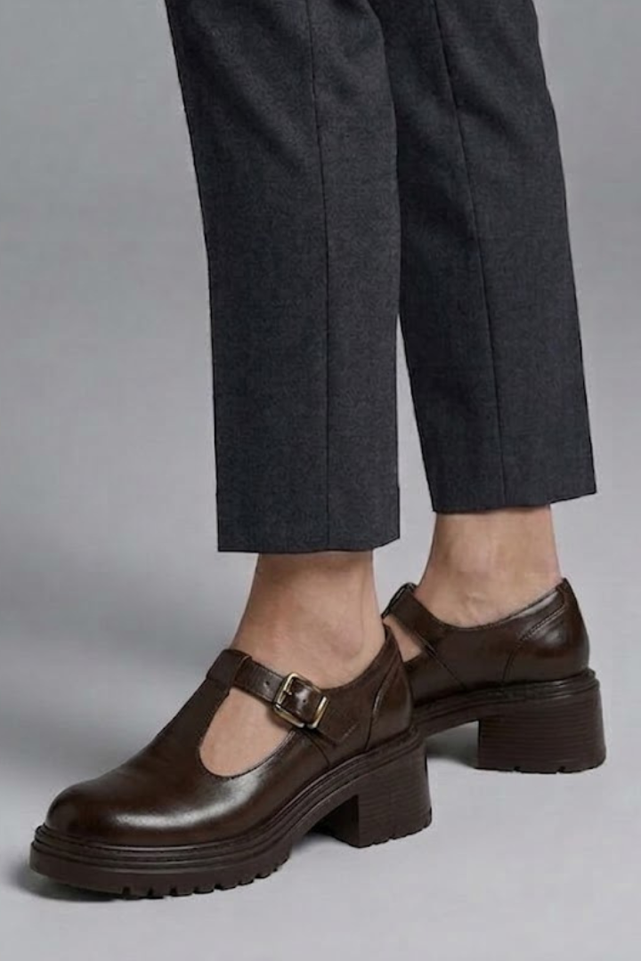Women's Mary Jane Pumps with Block Heel for Office Wear