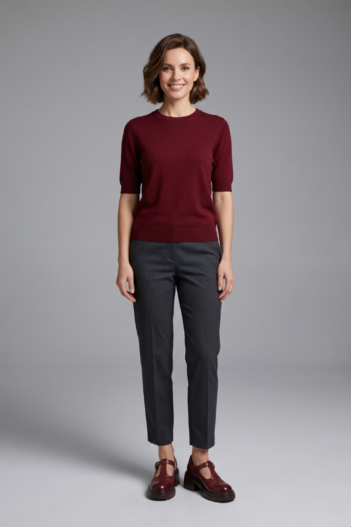 Women's Mary Jane Pumps with Block Heel for Office Wear