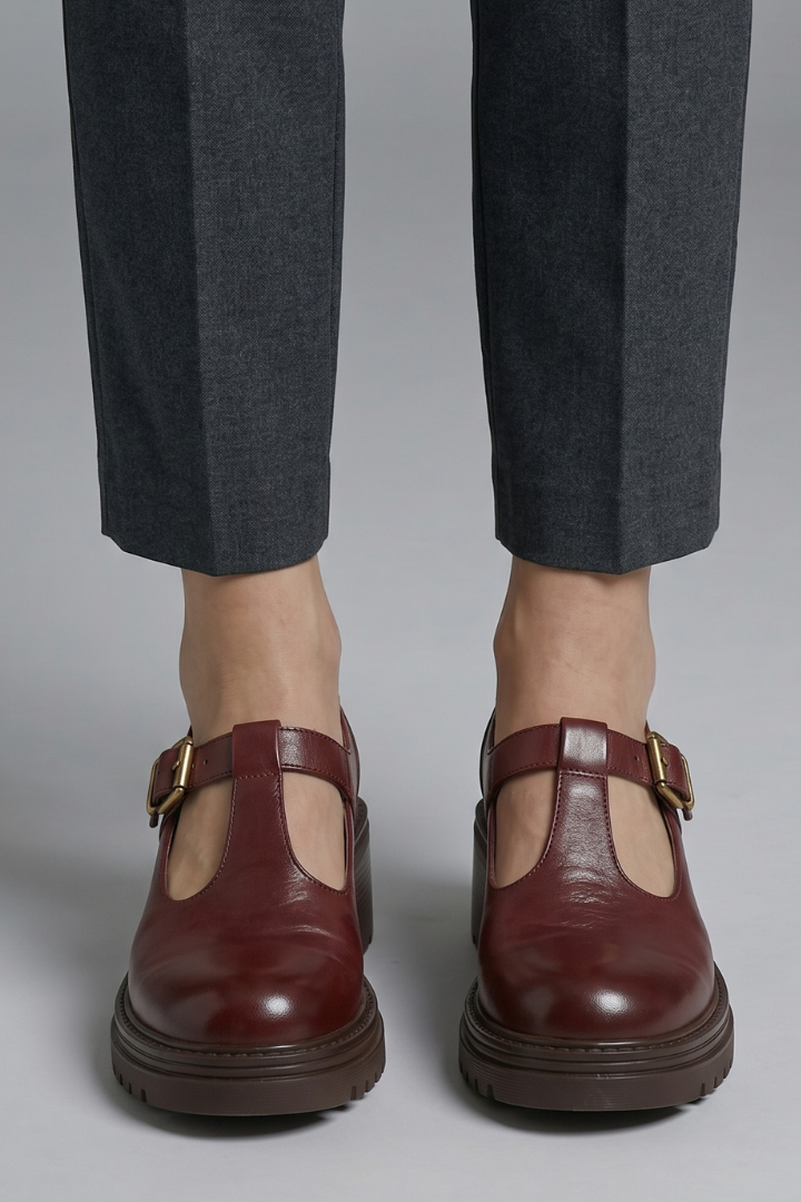 Women's Mary Jane Pumps with Block Heel for Office Wear