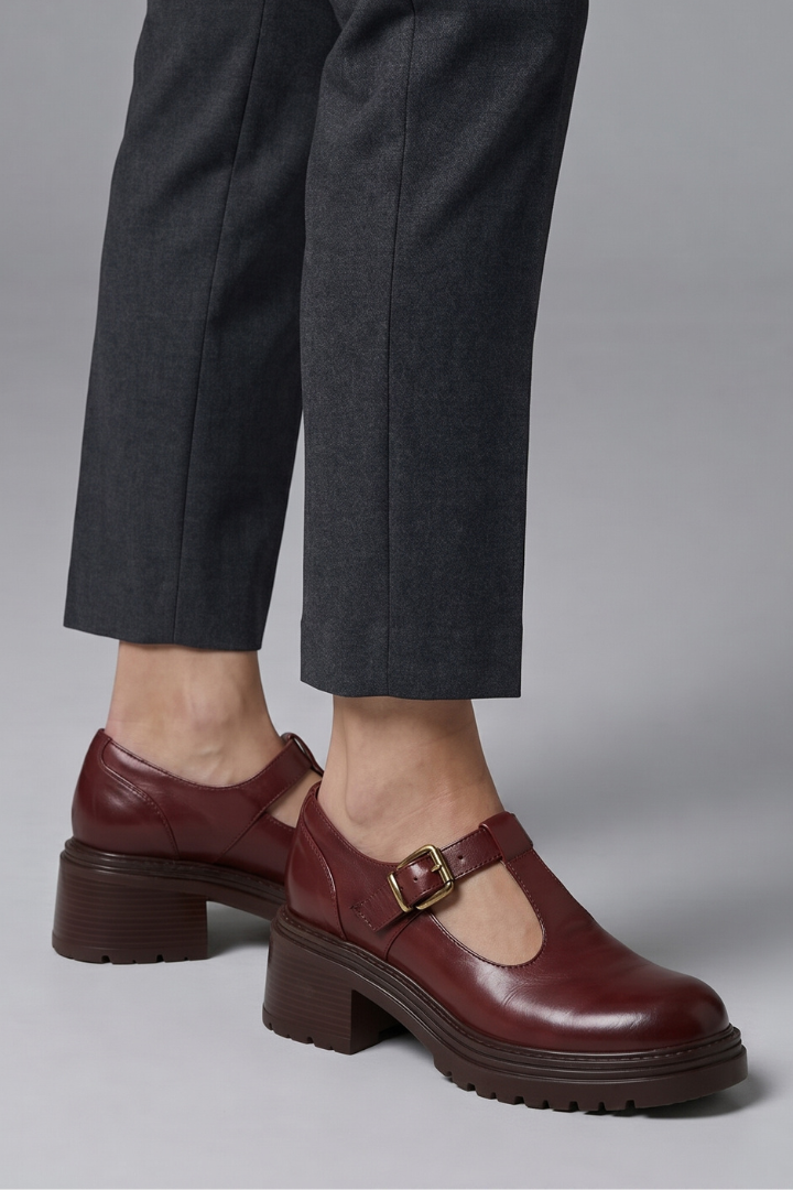 Women's Mary Jane Pumps with Block Heel for Office Wear