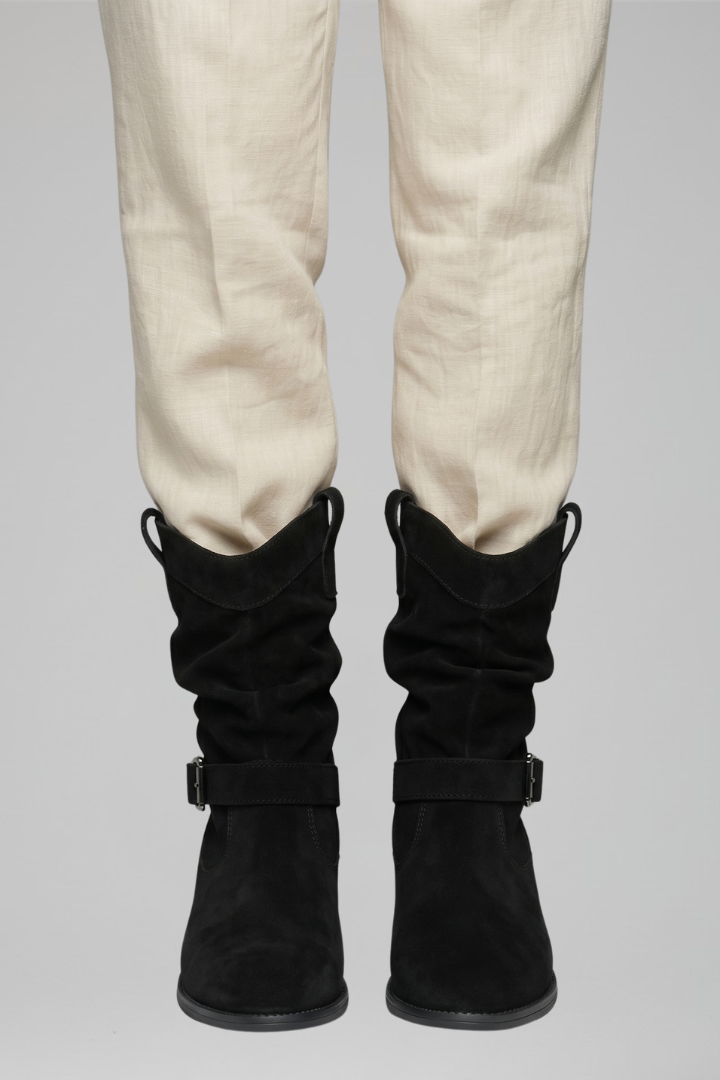 Women's Mid-Calf Boots with Side Zipper for Fall