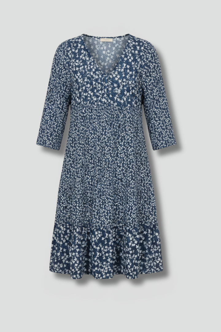 Women’s Midi Dress with Structured Fit and Plain Surface