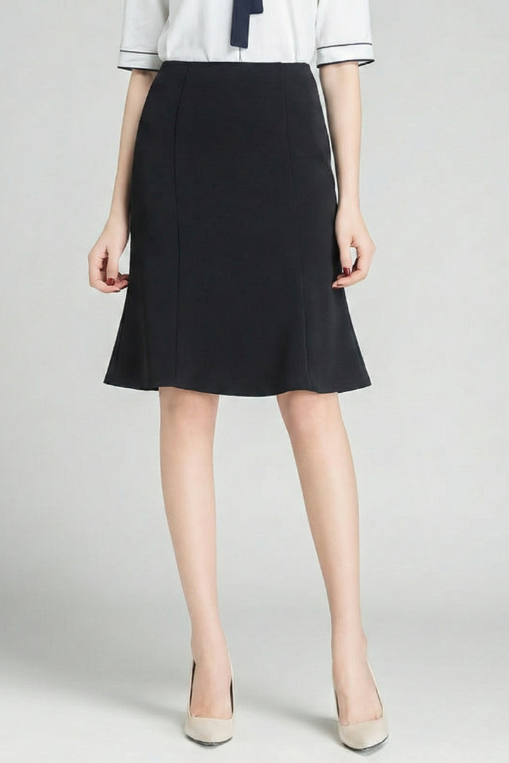 Women’s Midi Skirt with High Waist and A-Line Shape