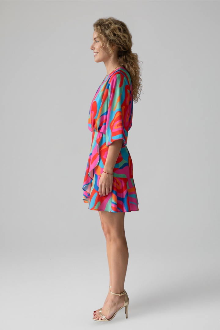 Women's Mini Dress with V-Neck for Summer