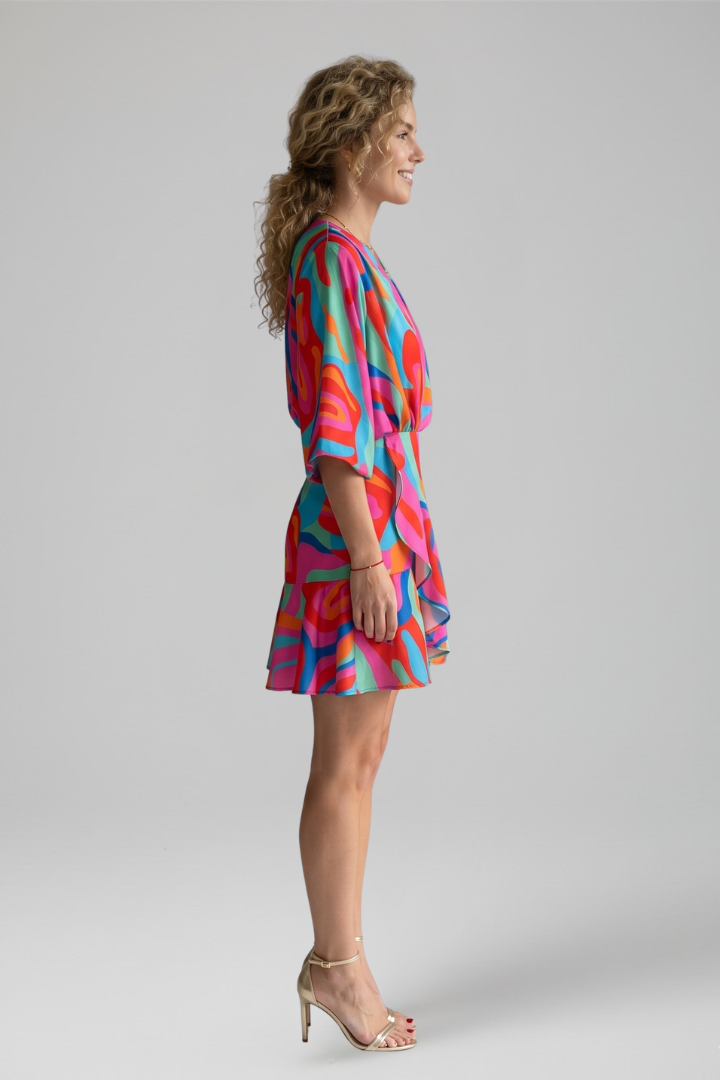 Women's Mini Dress with V-Neck for Summer