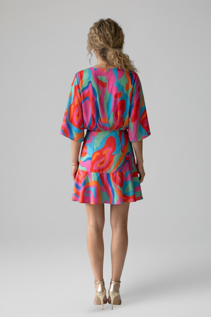 Women's Mini Dress with V-Neck for Summer