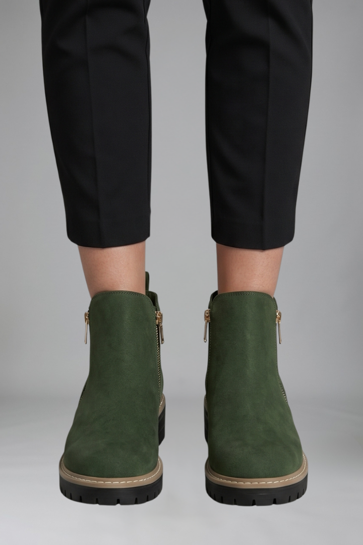 Women's Orthopaedic Ankle Boots with Side Zip Closure for Fall