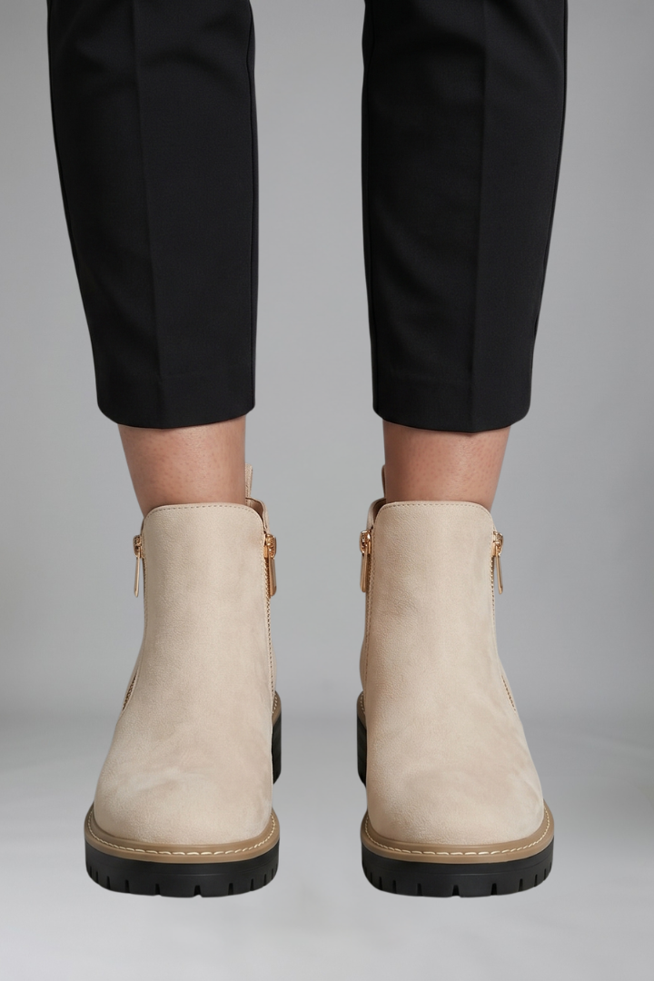 Women's Orthopaedic Ankle Boots with Side Zip Closure for Fall