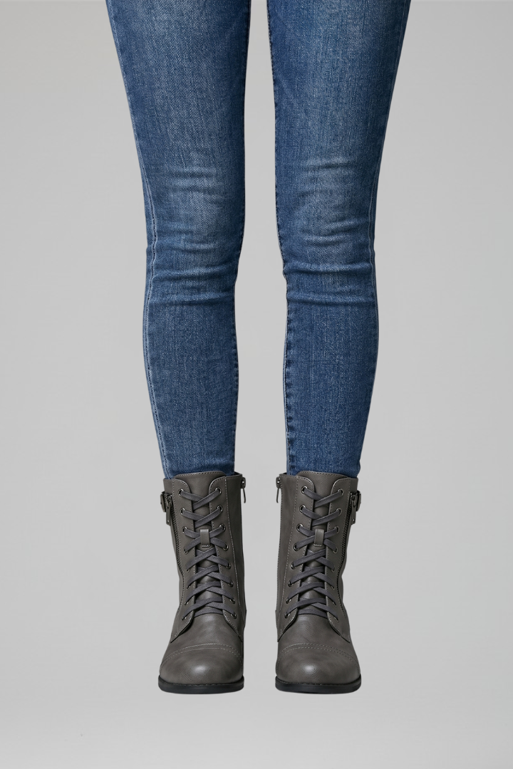 Women's Orthopaedic Ankle Boots with Side Zipper for All-Day Comfort