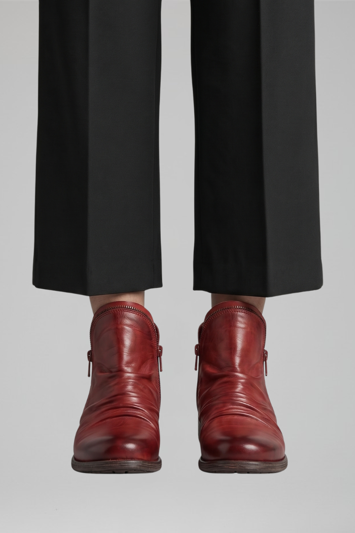 Women's Orthopaedic Ankle Boots with Side Zipper for All-Day Comfort