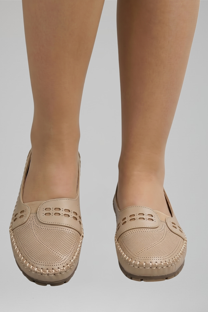 Women's Orthopaedic Flats with Perforated Upper for All-Day Comfort
