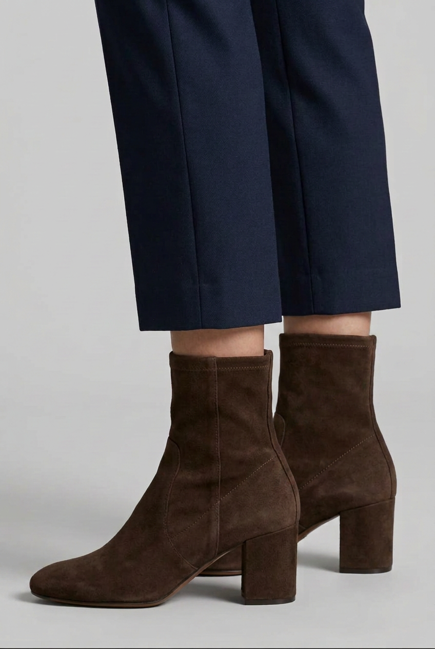 Women's Orthopaedic Heeled Boots with Block Heel for All-Day Comfort