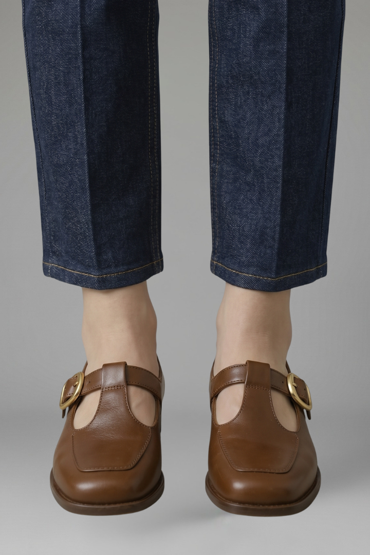 Women's Orthopaedic Mary Jane Shoes with T Strap Buckle for Everyday Wear