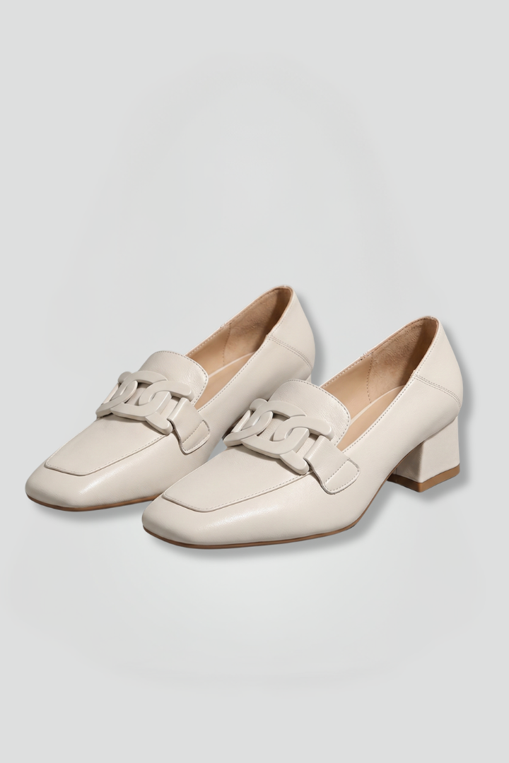 Women's Orthopedic Leather Loafers with Square Toe Shape for Everyday Wear