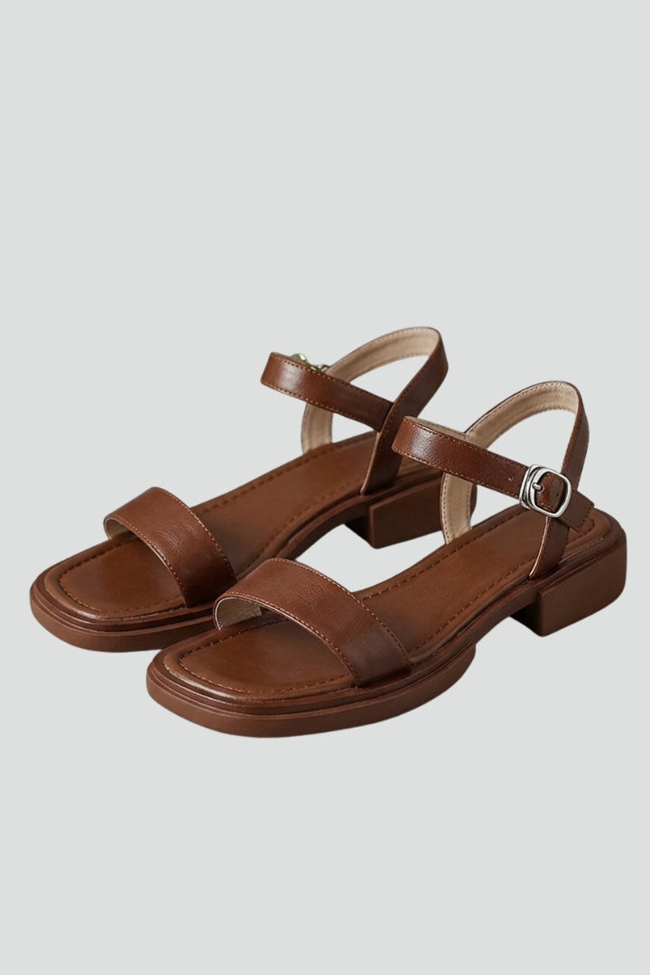 Women's Sandals with Adjustable Strap and Block Heel