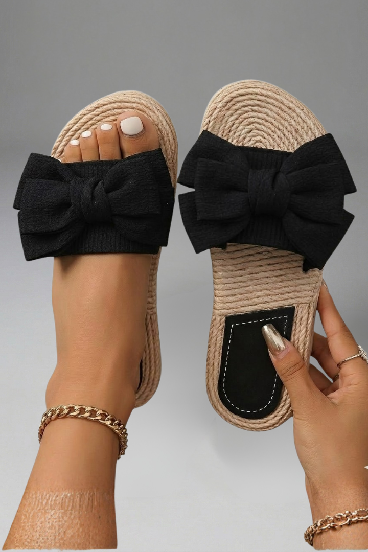 Women’s Sandals with Bow Detail and Slip On