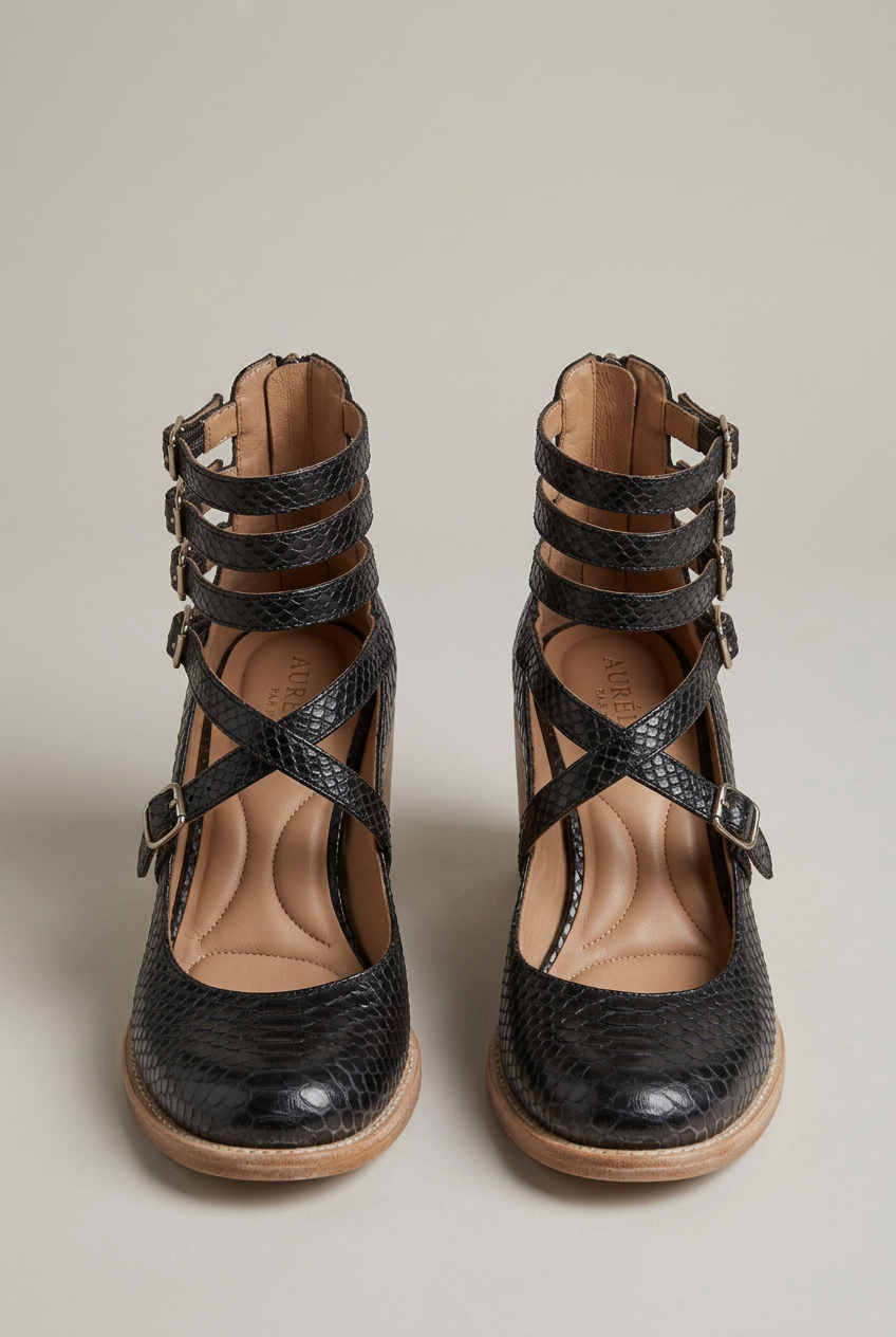 Women's Sandals with Cushioned Footbed and Buckle Fastening