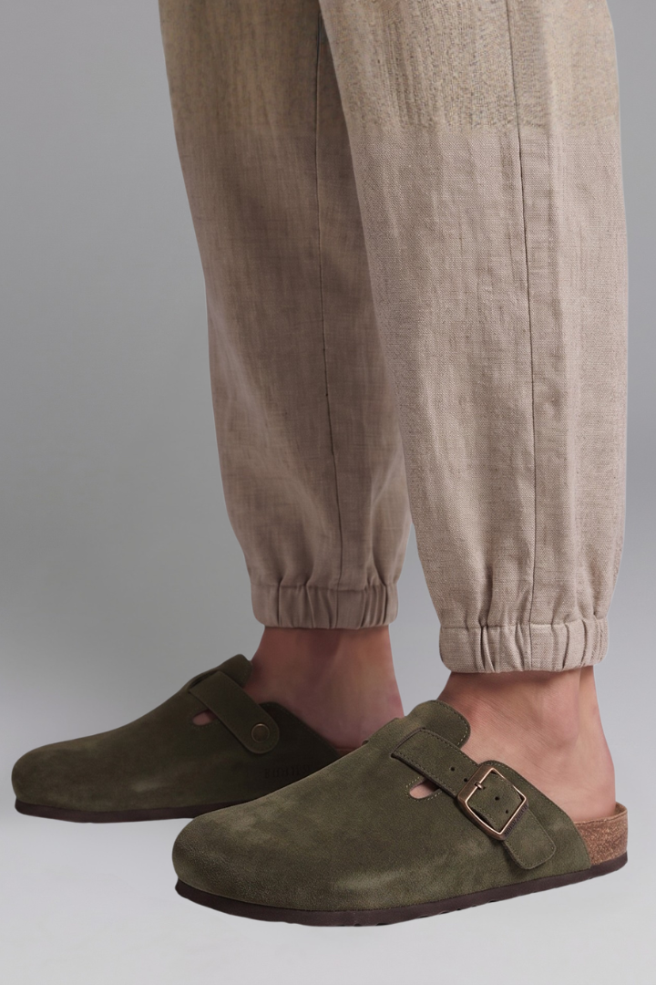 Women's Sandals with Suede Clogs for Everyday Wear