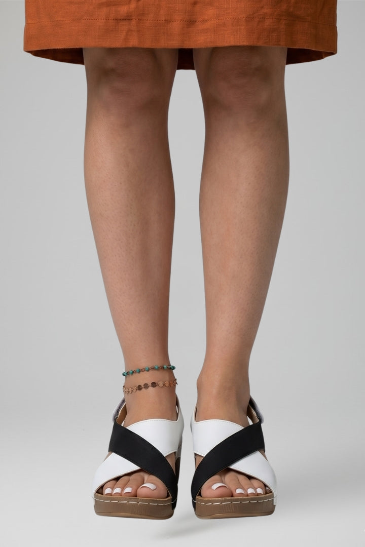 Women's Sandals with Wedge Platform and Cushioned Insole