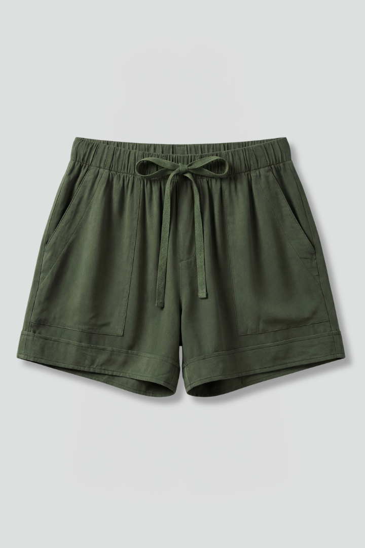 Women’s Shorts with Drawstring Waist and Relaxed Fit