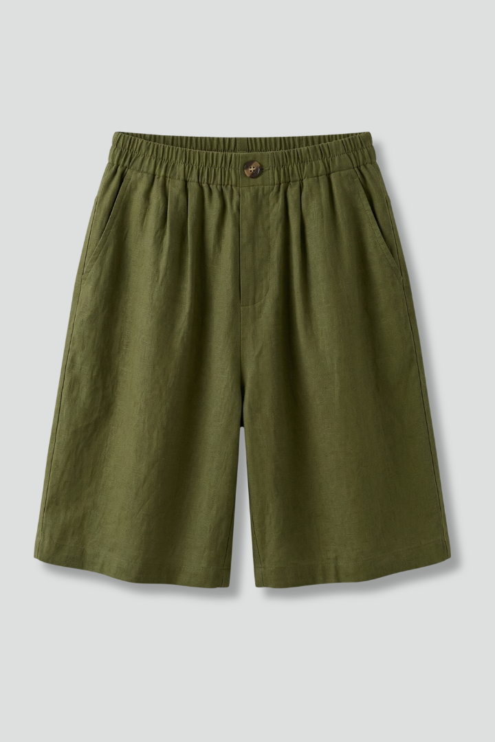 Women’s Shorts with Elastic Waistband and Side Pockets