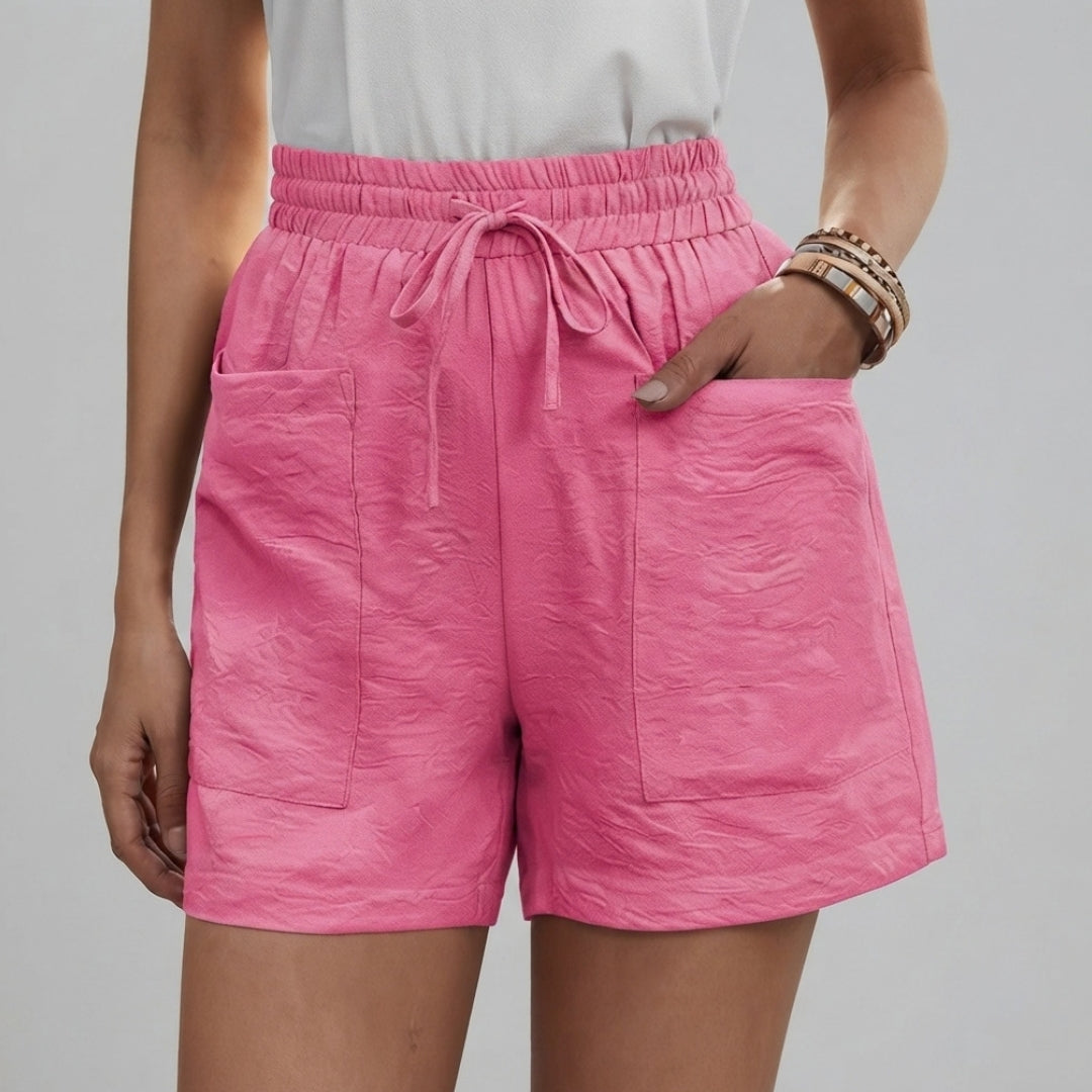Women’s Shorts with Tie Waist and Side Pockets