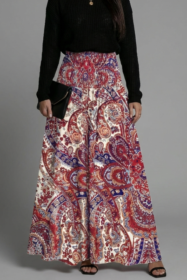 Women’s Skirt with Elastic Waistband and A-Line Cut
