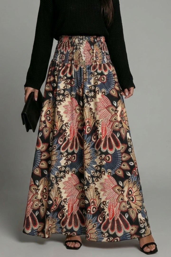 Women’s Skirt with Elastic Waistband and A-Line Cut
