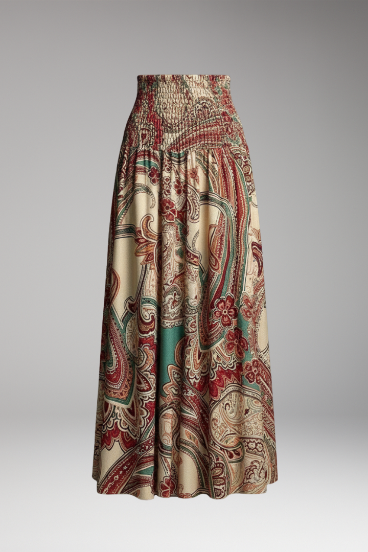 Women’s Skirt with Elastic Waistband and A-Line Cut