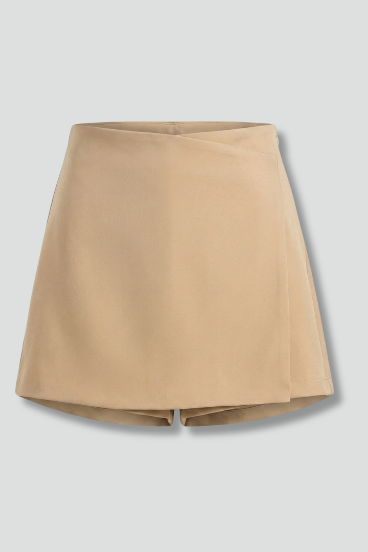 Women’s Skirt with Overlap Front and Built-In Shorts