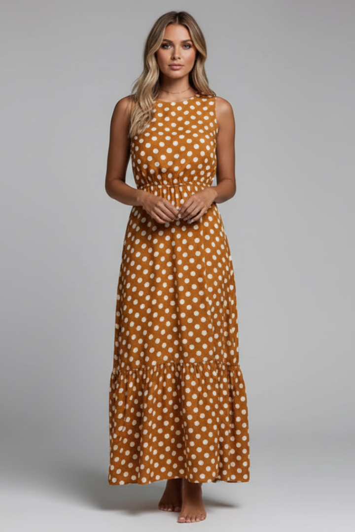 Women’s Maxi Dress with Wrap Front and Asymmetric Hem