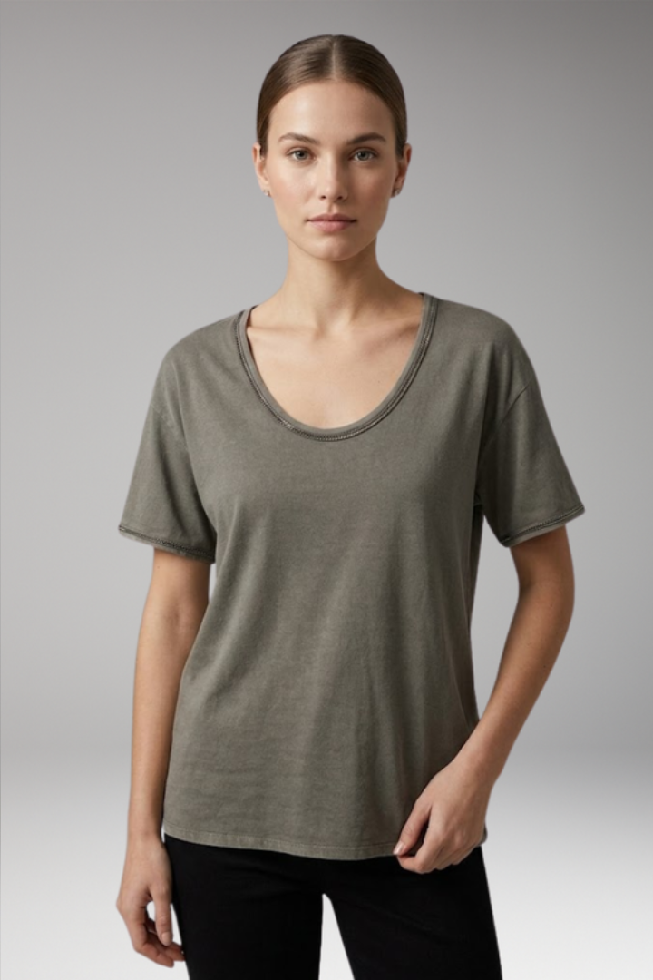 Women’s T-Shirt with Round Neck and Short Sleeves