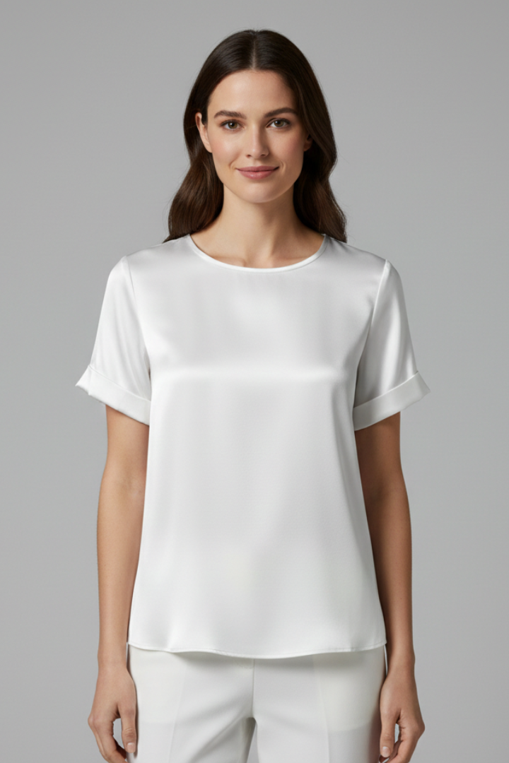 Women’s T-Shirt with Round Neck and Short Sleeves