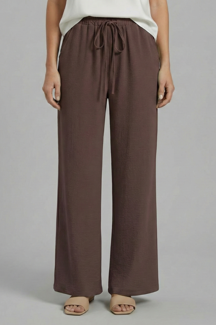 Women’s Trousers with Elastic Waist and Side Pockets