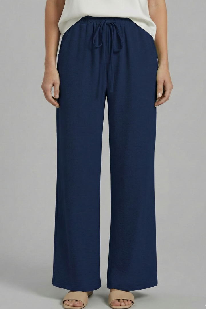Women’s Trousers with Elastic Waist and Side Pockets