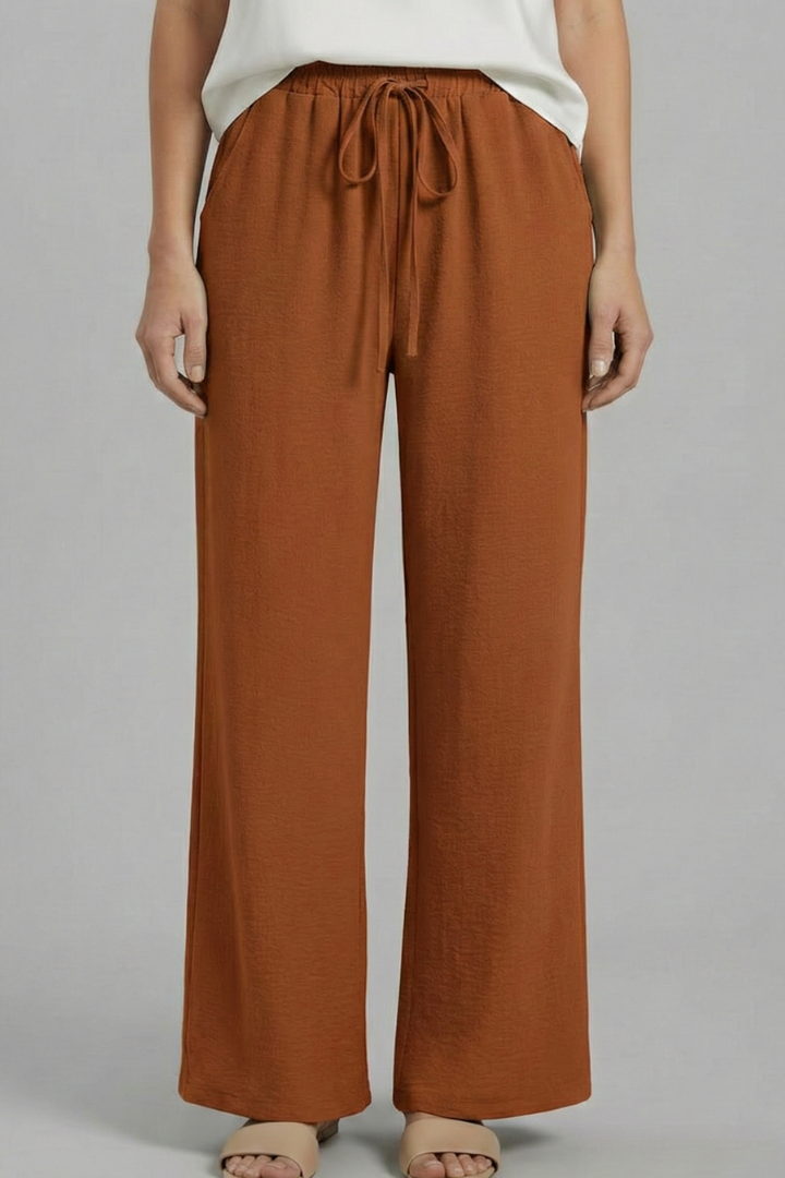 Women’s Trousers with Elastic Waist and Side Pockets