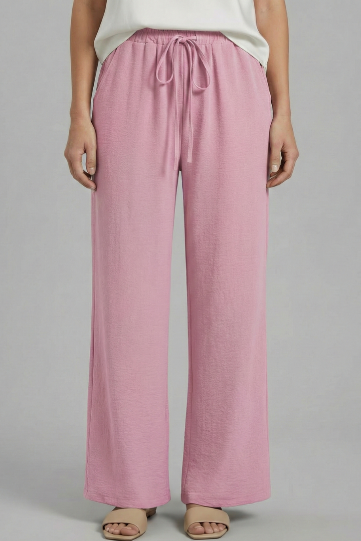 Women’s Trousers with Elastic Waist and Side Pockets