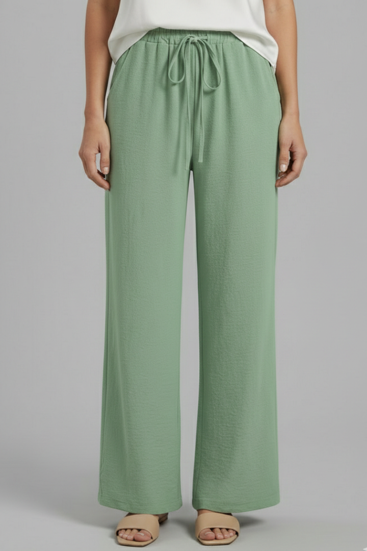 Women’s Trousers with Elastic Waist and Side Pockets