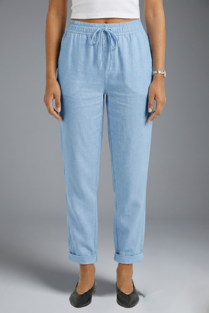 Women’s Trousers with Elasticated Waistband and Drawstring