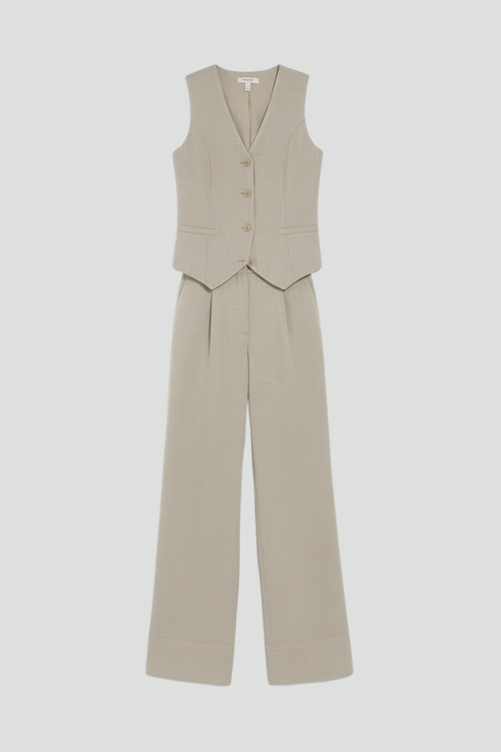 Women’s Two Piece Outfit V Neck Waistcoat