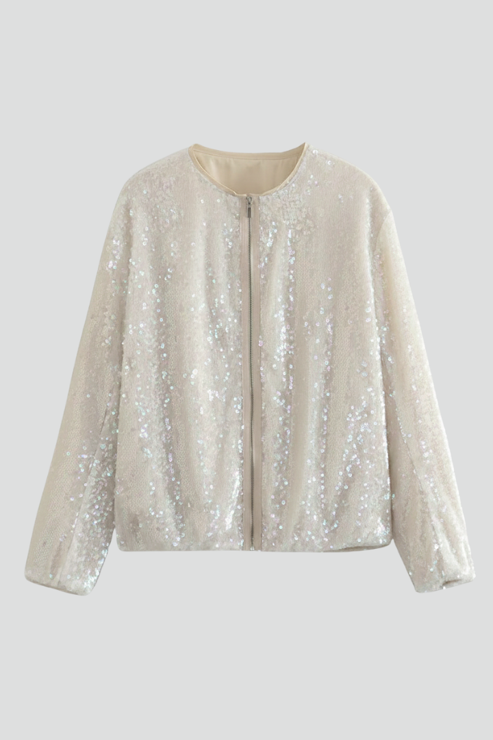 Women’s Zip Jacket with Round Neckline and