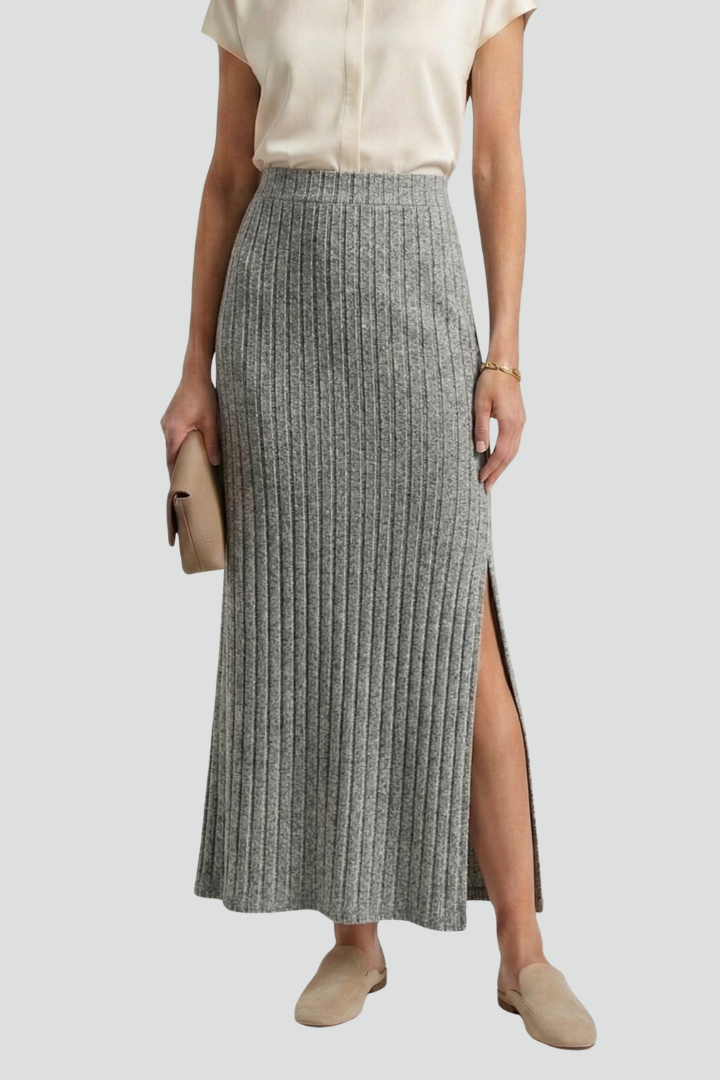 Women’s Maxi Skirt with High Waist and Side Slit