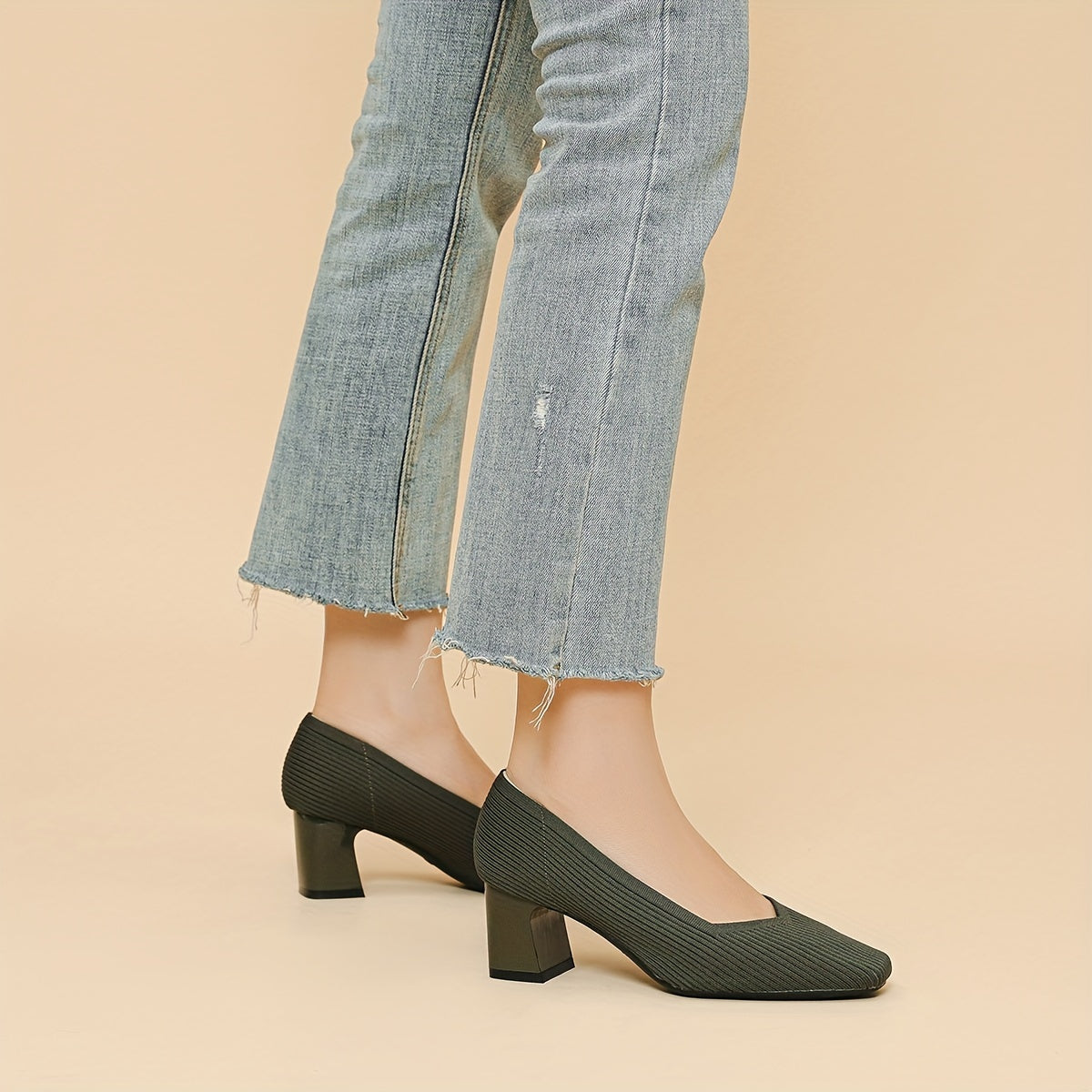 Women's Orthopaedic Pumps with Block Heel Design for Office Wear