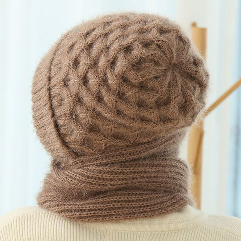 Women's Fleece-Lined Beanie And Scarf Set, Soft Knit
