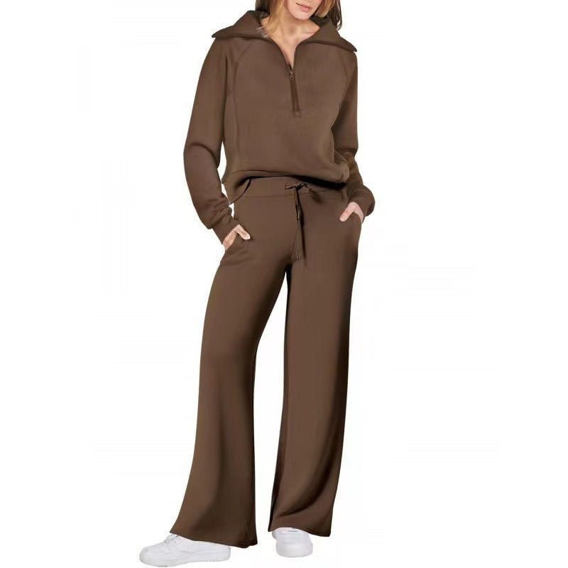 Women's Casual Sport Two-Piece Set In Solid Colours