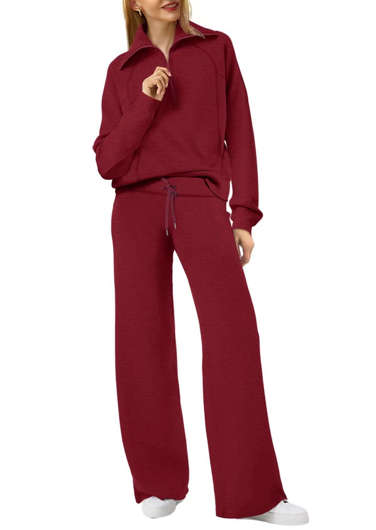Women's Casual Sport Two-Piece Set In Solid Colours