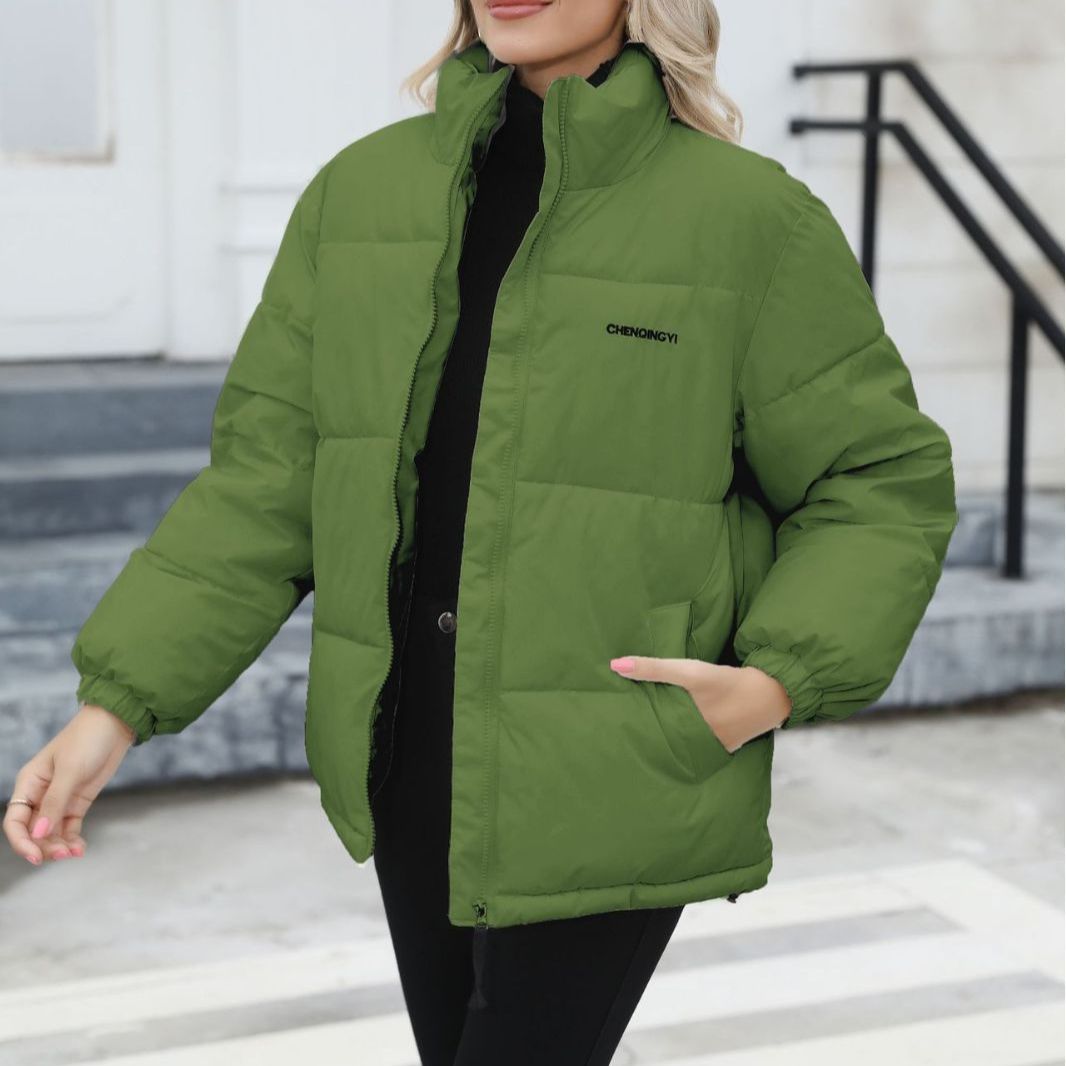 Women's Windproof Padded Puffer Jacket, Thick And Loose