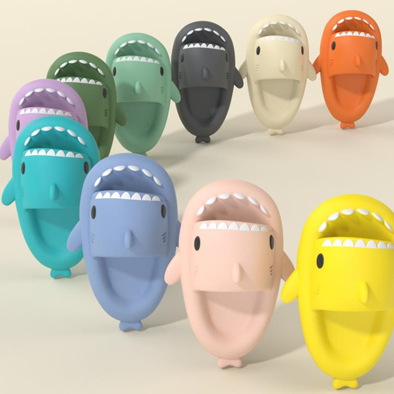 Cartoon Shark Slippers, Soft Indoor And Outdoor, Unisex