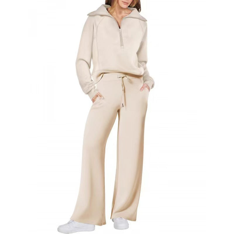 Women's Casual Sport Two-Piece Set In Solid Colours