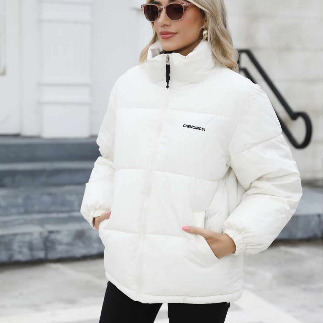 Women's Windproof Padded Puffer Jacket, Thick And Loose